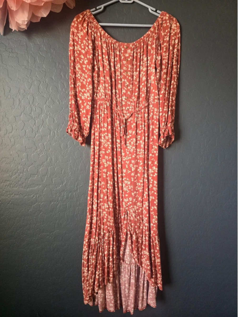 Indigo Rose floral boho dress